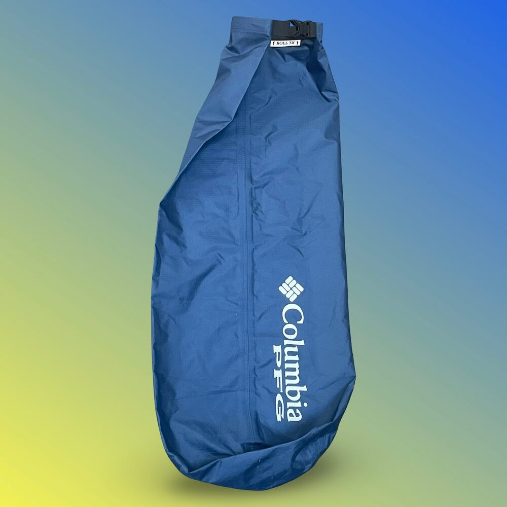 Columbia PFG Dry Bag Roll Top Waterproof Gear Sack Navy Blue Kayak Hiking Gear